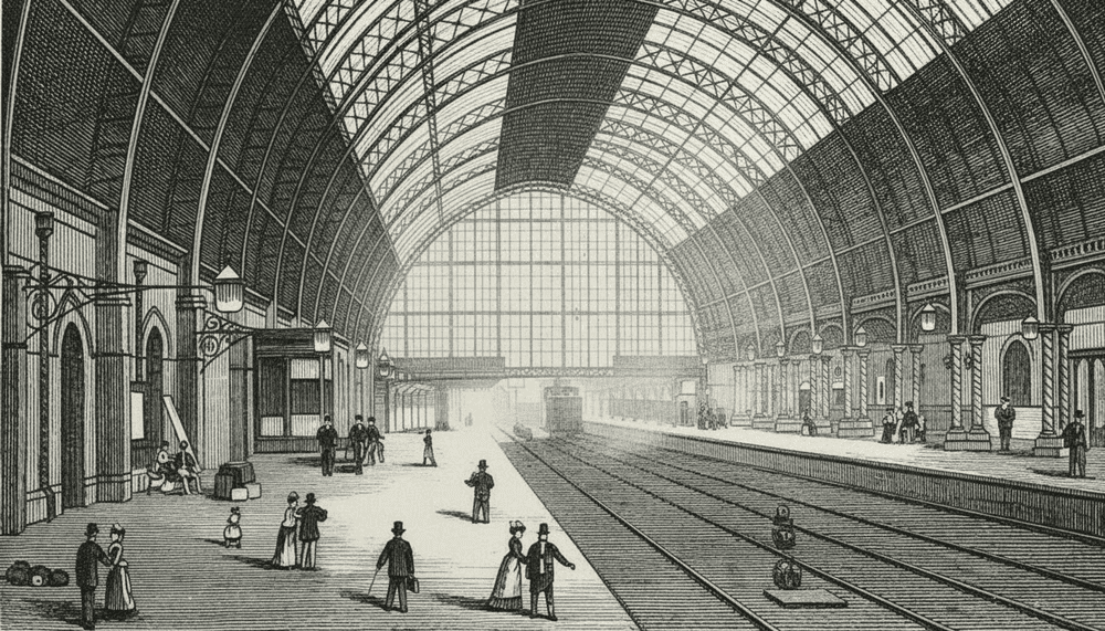 Middlesbrough Railway Station in 19th-century